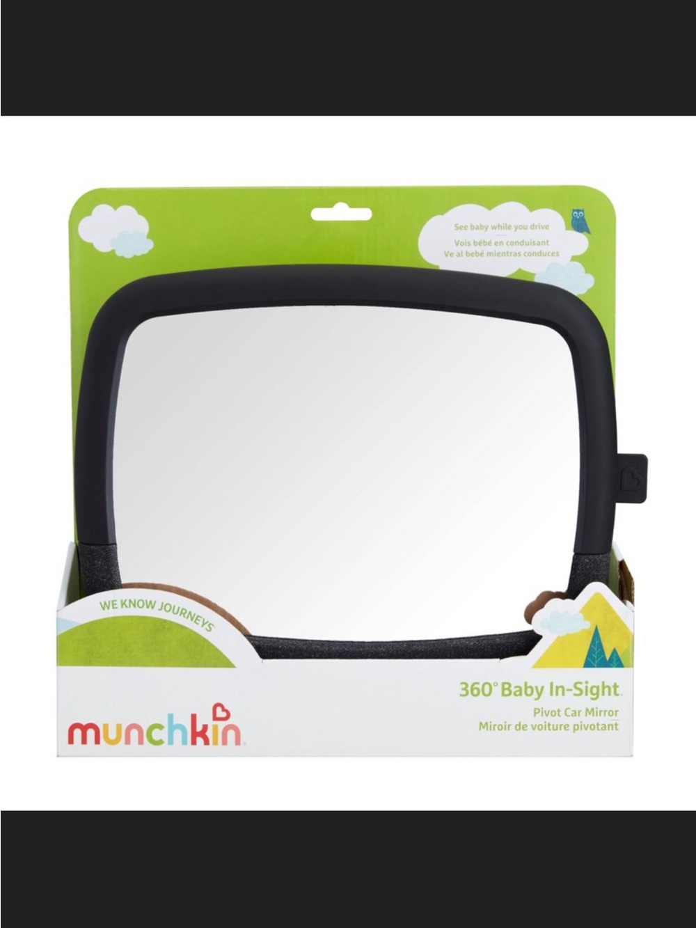 Munchkin Baby In-Sight Pivot Car Mirror - Black